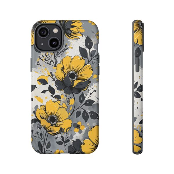 Floral Phone Case, Yellow Flower Design, Stylish Phone Protection
