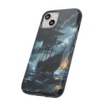 Stormy Seas Tough Phone Case - Pirate Ship Design