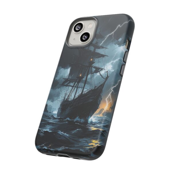 Stormy Seas Tough Phone Case - Pirate Ship Design