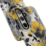 Floral Phone Case, Yellow Flower Design, Stylish Phone Protection