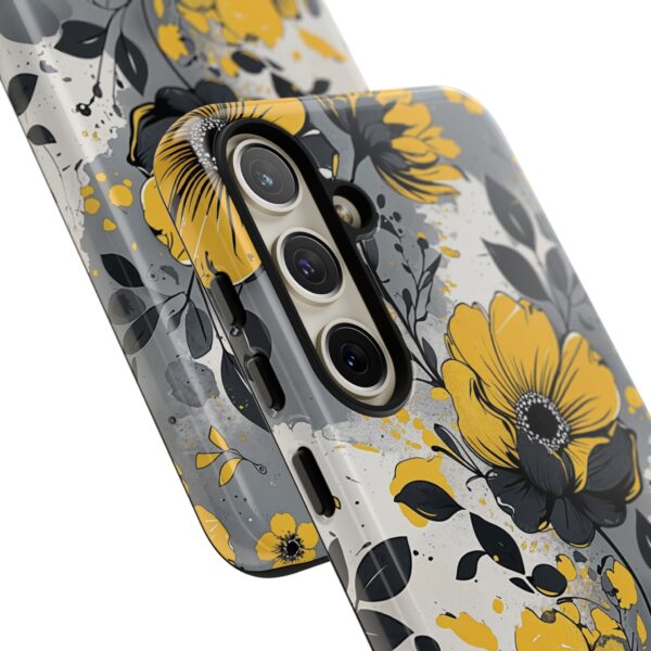 Floral Phone Case, Yellow Flower Design, Stylish Phone Protection