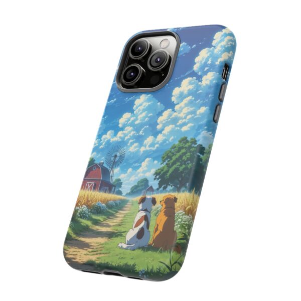 Dog-Themed Phone Case, Whimsical Pet Lover Case, Cute Animal Accessory, Nature Scene Protection, Gift for Dog Owners