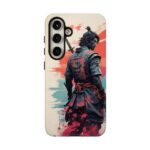 Samurai Warrior Phone Case, Tough Cases, Unique Phone Accessories, Phone Cover Gift, Gamer Phone Decor, Anime Style Case