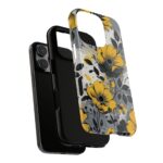 Floral Phone Case, Yellow Flower Design, Stylish Phone Protection