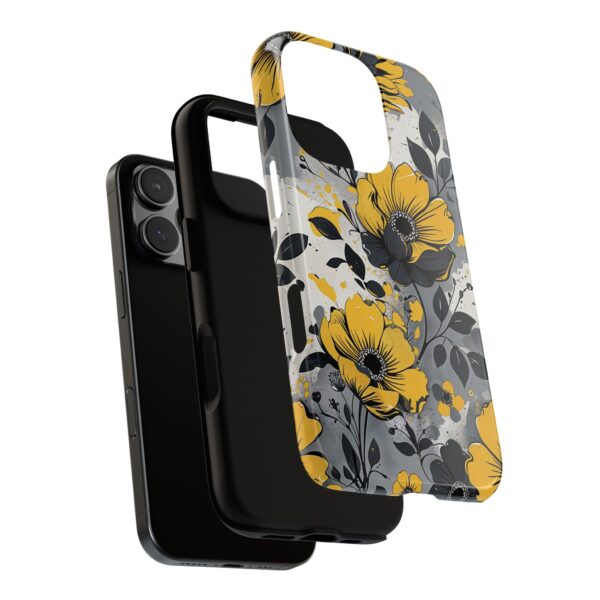 Floral Phone Case, Yellow Flower Design, Stylish Phone Protection