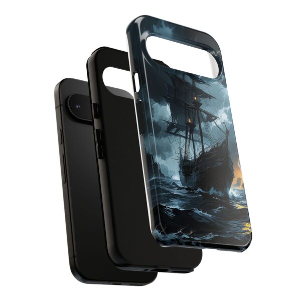 Stormy Seas Tough Phone Case - Pirate Ship Design