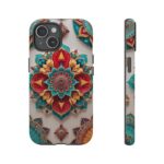 Colorful Mandala Phone Cover, Bohemian Style Accessory, Unique Gift for Her, Stylish Smartphone Protection