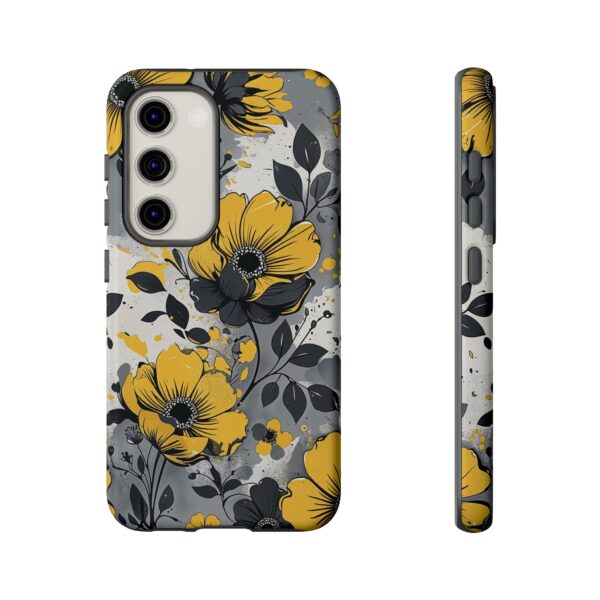 Floral Phone Case, Yellow Flower Design, Stylish Phone Protection