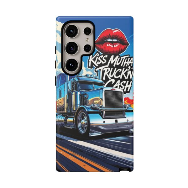 Cool Phone Case for Truck Lovers, Trucking Gifts, Unique Truck Driver Accessories, Kiss Mutha Truckin Cash Design, Fun Car Enthusiast Gift