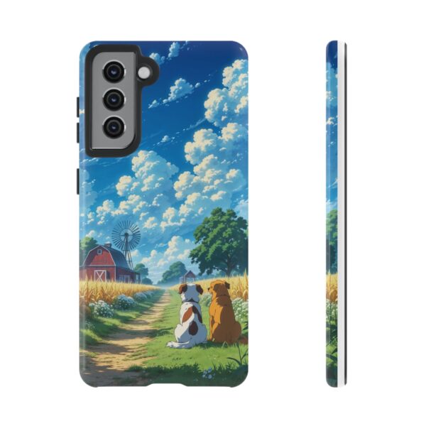 Dog-Themed Phone Case, Whimsical Pet Lover Case, Cute Animal Accessory, Nature Scene Protection, Gift for Dog Owners