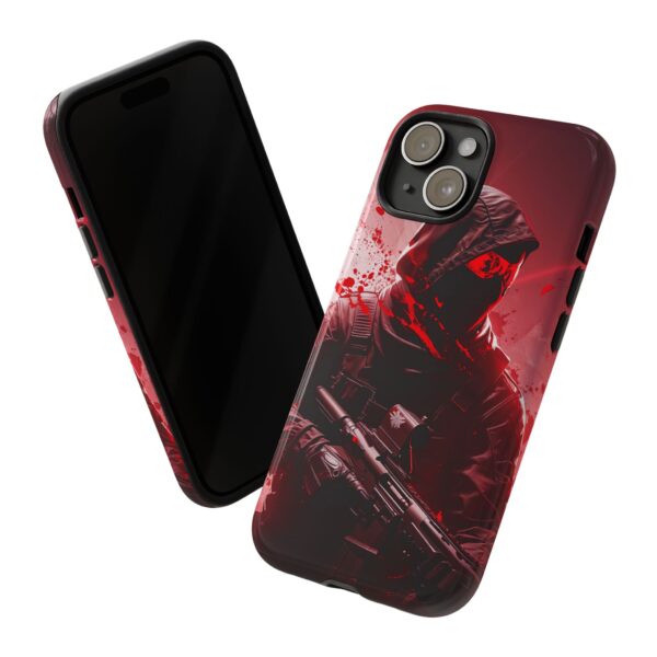 Red Urban Warrior Phone Case for Gamers & Action Fans