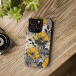 Floral Phone Case, Yellow Flower Design, Stylish Phone Protection