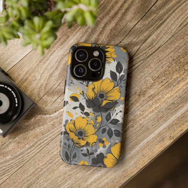 Floral Phone Case, Yellow Flower Design, Stylish Phone Protection
