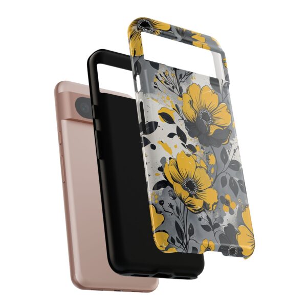 Floral Phone Case, Yellow Flower Design, Stylish Phone Protection