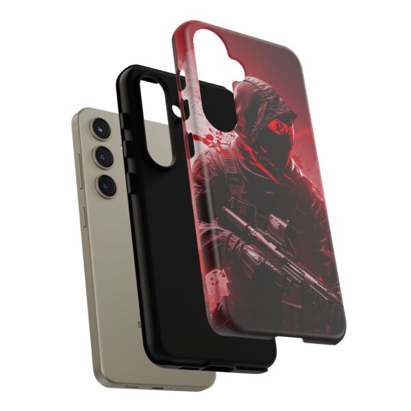Red Urban Warrior Phone Case for Gamers & Action Fans