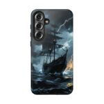 Stormy Seas Tough Phone Case - Pirate Ship Design