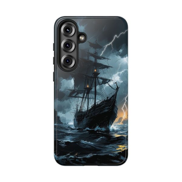 Stormy Seas Tough Phone Case - Pirate Ship Design