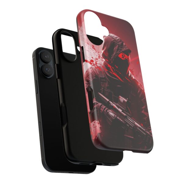Red Urban Warrior Phone Case for Gamers & Action Fans