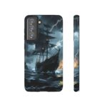 Stormy Seas Tough Phone Case - Pirate Ship Design