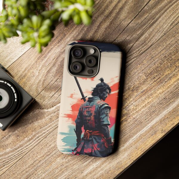 Samurai Warrior Phone Case, Tough Cases, Unique Phone Accessories, Phone Cover Gift, Gamer Phone Decor, Anime Style Case