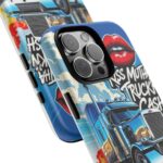 Cool Phone Case for Truck Lovers, Trucking Gifts, Unique Truck Driver Accessories, Kiss Mutha Truckin Cash Design, Fun Car Enthusiast Gift