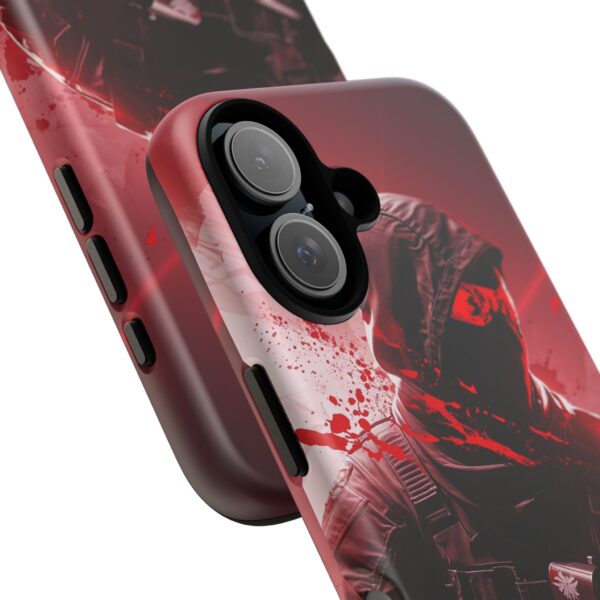 Red Urban Warrior Phone Case for Gamers & Action Fans