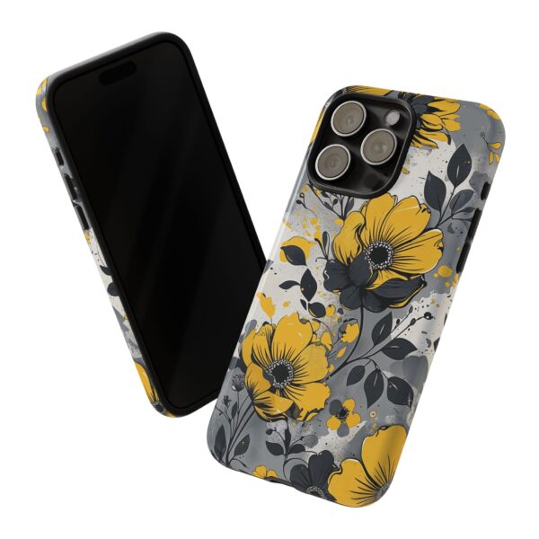 Floral Phone Case, Yellow Flower Design, Stylish Phone Protection