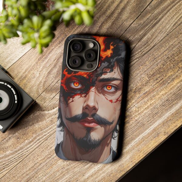 Fiery Design, Anime Style, Unique Cell Phone Accessory, Strong and Stylish