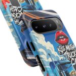 Cool Phone Case for Truck Lovers, Trucking Gifts, Unique Truck Driver Accessories, Kiss Mutha Truckin Cash Design, Fun Car Enthusiast Gift