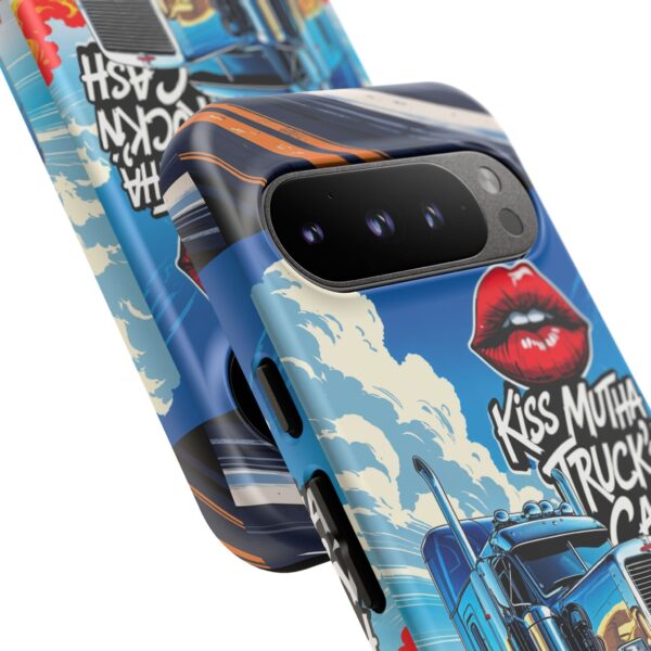 Cool Phone Case for Truck Lovers, Trucking Gifts, Unique Truck Driver Accessories, Kiss Mutha Truckin Cash Design, Fun Car Enthusiast Gift