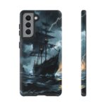 Stormy Seas Tough Phone Case - Pirate Ship Design