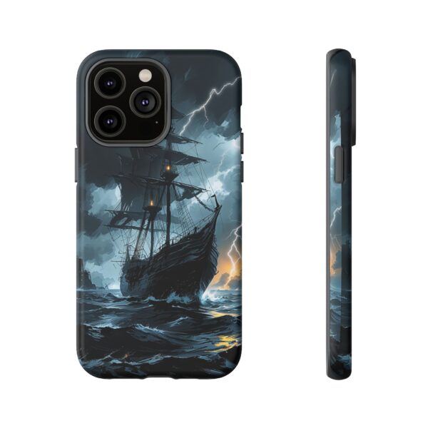 Stormy Seas Tough Phone Case - Pirate Ship Design