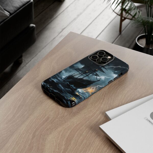 Stormy Seas Tough Phone Case - Pirate Ship Design