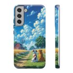 Dog-Themed Phone Case, Whimsical Pet Lover Case, Cute Animal Accessory, Nature Scene Protection, Gift for Dog Owners