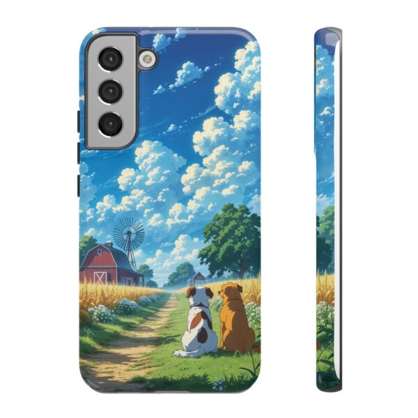 Dog-Themed Phone Case, Whimsical Pet Lover Case, Cute Animal Accessory, Nature Scene Protection, Gift for Dog Owners