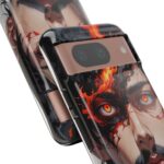 Fiery Design, Anime Style, Unique Cell Phone Accessory, Strong and Stylish