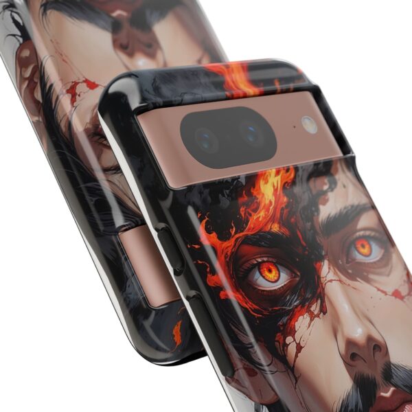Fiery Design, Anime Style, Unique Cell Phone Accessory, Strong and Stylish