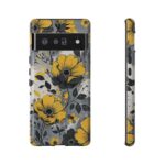 Floral Phone Case, Yellow Flower Design, Stylish Phone Protection