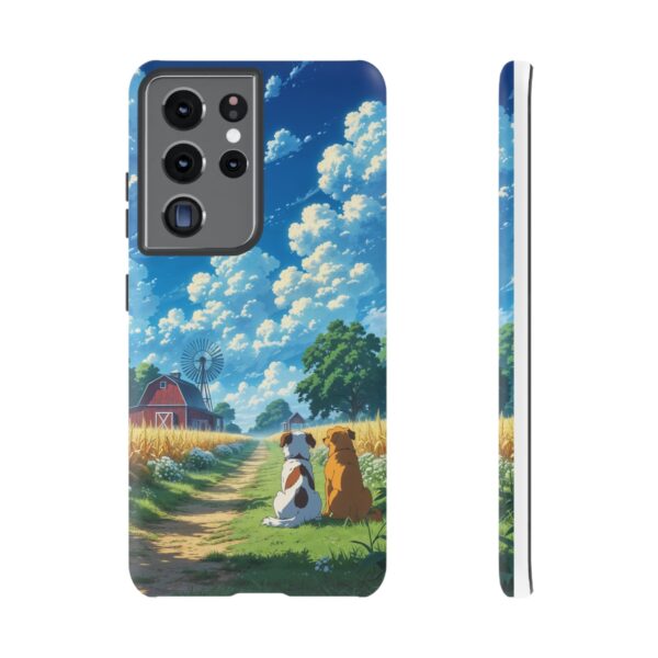 Dog-Themed Phone Case, Whimsical Pet Lover Case, Cute Animal Accessory, Nature Scene Protection, Gift for Dog Owners