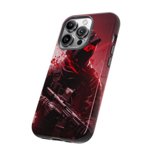 Red Urban Warrior Phone Case for Gamers & Action Fans