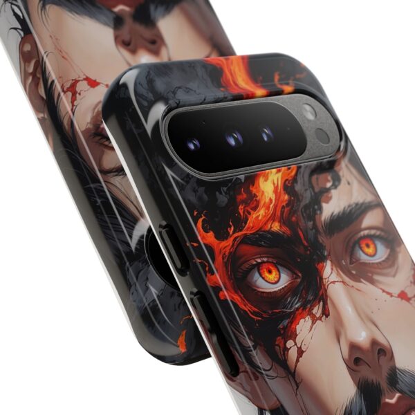 Fiery Design, Anime Style, Unique Cell Phone Accessory, Strong and Stylish