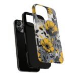 Floral Phone Case, Yellow Flower Design, Stylish Phone Protection