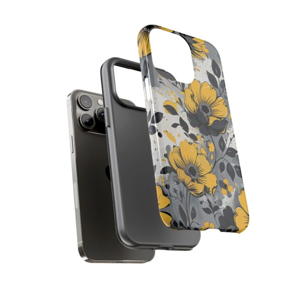 Floral Phone Case, Yellow Flower Design, Stylish Phone Protection