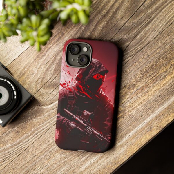 Red Urban Warrior Phone Case for Gamers & Action Fans