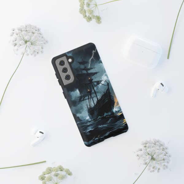 Stormy Seas Tough Phone Case - Pirate Ship Design