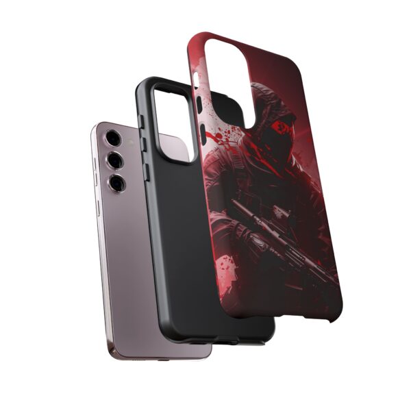 Red Urban Warrior Phone Case for Gamers & Action Fans