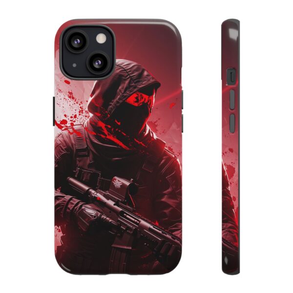 Red Urban Warrior Phone Case for Gamers & Action Fans
