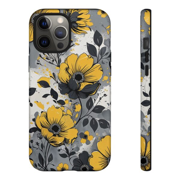 Floral Phone Case, Yellow Flower Design, Stylish Phone Protection