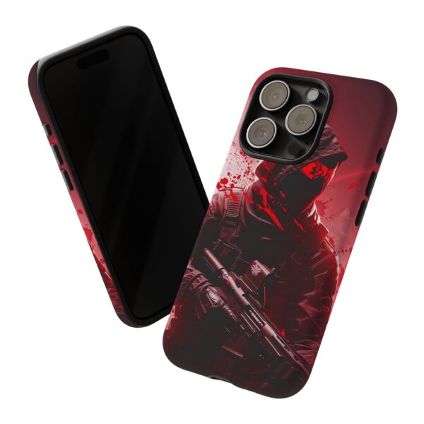 Red Urban Warrior Phone Case for Gamers & Action Fans