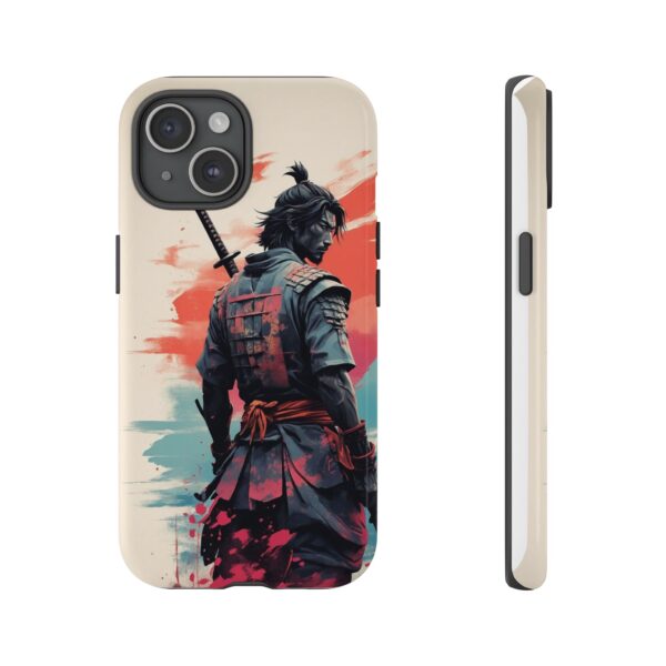 Samurai Warrior Phone Case, Tough Cases, Unique Phone Accessories, Phone Cover Gift, Gamer Phone Decor, Anime Style Case